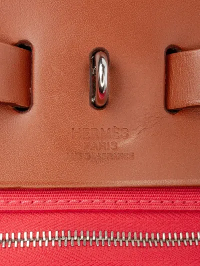 Pre-owned Hermes 2020 Toile Herbag Zip 31 Satchel In Brown