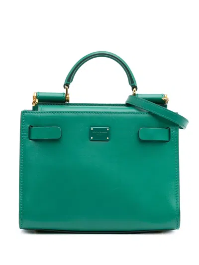 Pre-owned Dolce & Gabbana 2000-2024 Small Leather Sicily 62 Satchel