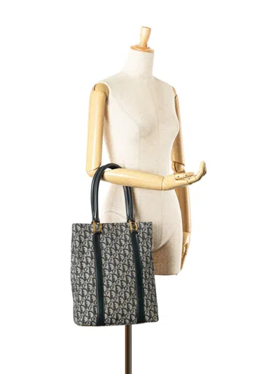 Pre-owned Dior 2002 Issimo Trotter Canvas Tote Bag In Blue
