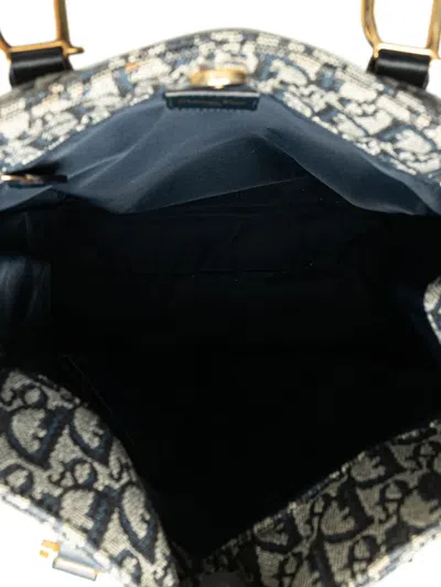 Pre-owned Dior 2002 Issimo Trotter Canvas Tote Bag In Blue
