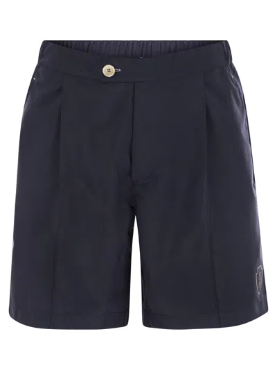 Brunello Cucinelli Men Bermuda Shorts In Tech Fabric With Darts