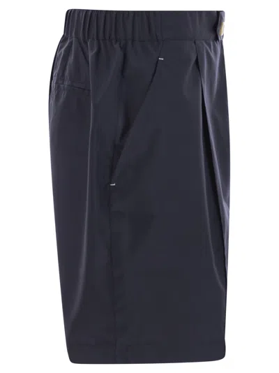 Brunello Cucinelli Men Bermuda Shorts In Tech Fabric With Darts