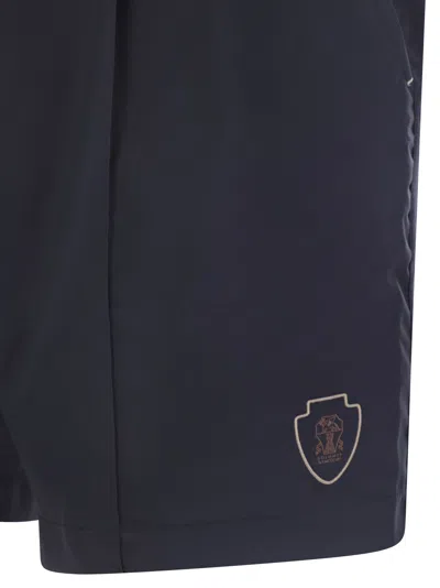 Brunello Cucinelli Men Bermuda Shorts In Tech Fabric With Darts