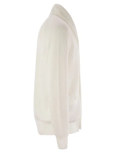 Brunello Cucinelli Men's Buttoned Cotton Rib Cardigan