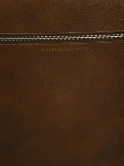 Brunello Cucinelli Men Calfskin Trolley With Grain