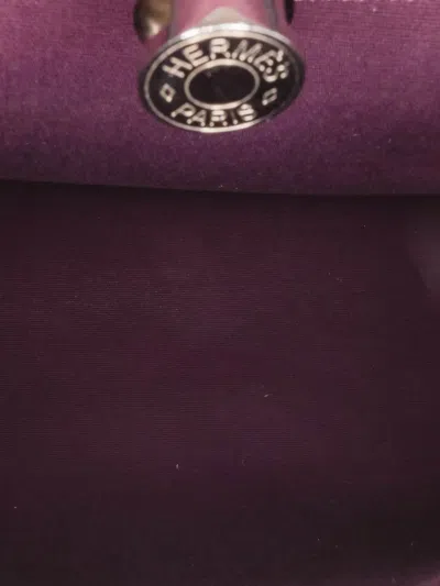 Pre-owned Hermes 2019 Toile Herbag Zip 31 Satchel In Purple