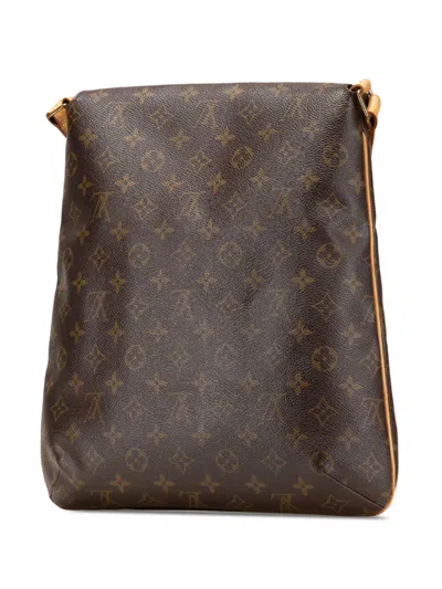 Pre-owned Louis Vuitton 2002 Monogram Musette Salsa Gm Crossbody Bag In Brown