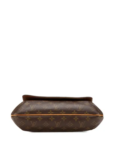 Pre-owned Louis Vuitton 2002 Monogram Musette Salsa Gm Crossbody Bag In Brown
