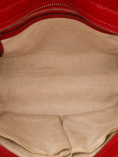 Pre-owned Gucci 2016-2024 Mini Leather Swing Satchel In Red