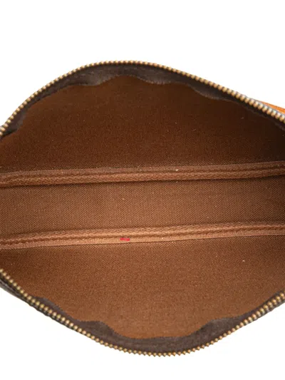 Pre-owned Louis Vuitton 1999 Monogram Pochette Accessoires Shoulder Bag In Brown