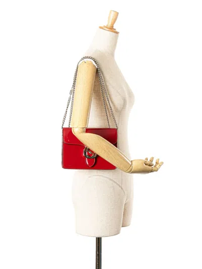 Pre-owned Gucci 2016-2025 Small Polished Calfskin Interlocking G Dollar Crossbody Bag