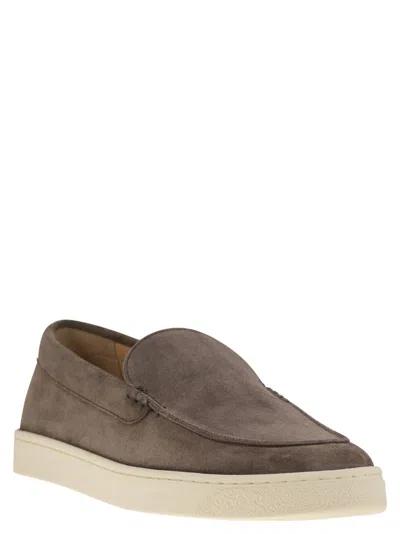 Brunello Cucinelli Suede Logo Loafers
