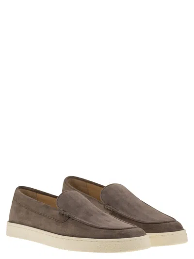 Brunello Cucinelli Suede Logo Loafers