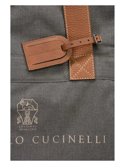 Brunello Cucinelli Men Cotton And Leather Covers