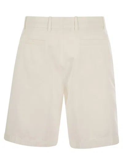 Brunello Cucinelli Men Garment-dyed Bermuda Shorts In Twisted Cotton Gabardine