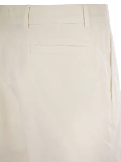 Brunello Cucinelli Men Garment-dyed Bermuda Shorts In Twisted Cotton Gabardine