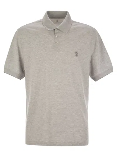 Brunello Cucinelli Cotton Polo Shirt With Printed Logo