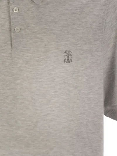 Brunello Cucinelli Cotton Polo Shirt With Printed Logo