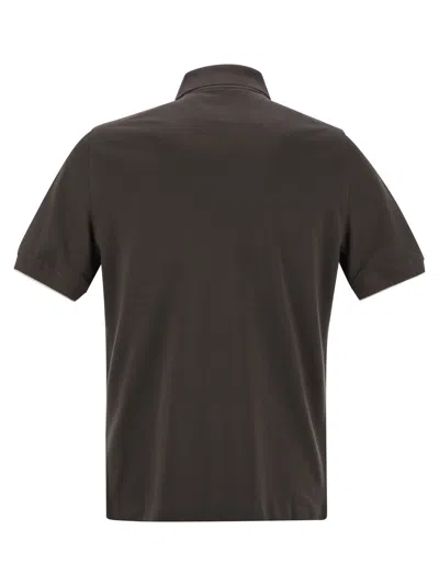 Brunello Cucinelli Cotton Polo Shirt With Printed Logo