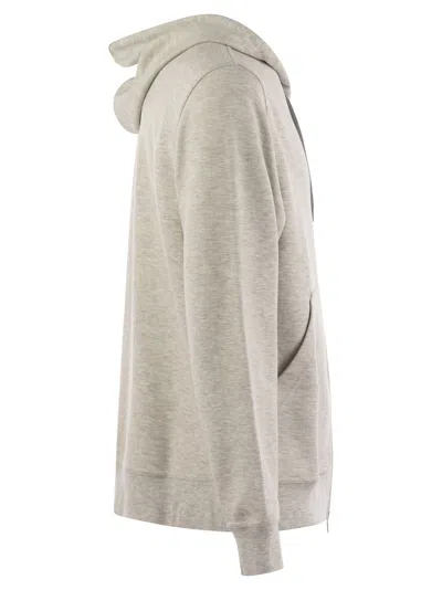 Brunello Cucinelli Cashmere Hoodie With Zip Closure
