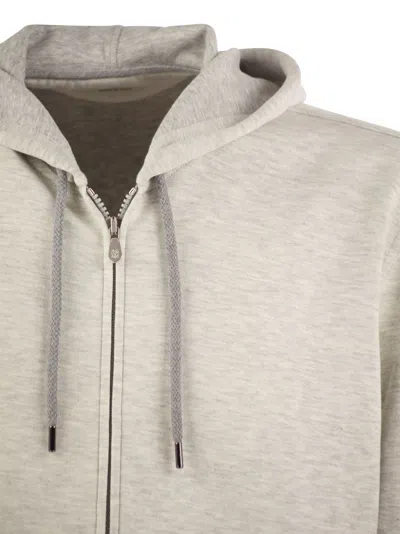 Brunello Cucinelli Cashmere Hoodie With Zip Closure
