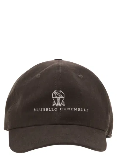 Brunello Cucinelli Logo-embroidered Linen Baseball Cap