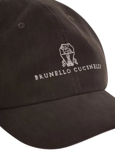 Brunello Cucinelli Logo-embroidered Linen Baseball Cap
