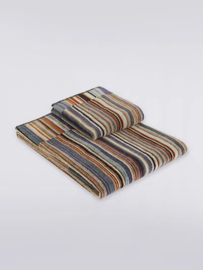 Missoni Home 2-piece Jazz Bath Towel Set In Striped Cotton Terry