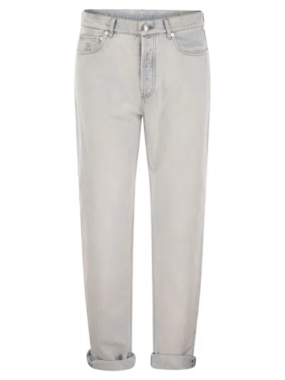 Brunello Cucinelli Men's Five-pocket Iconic Fit Denim Trousers