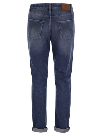 Brunello Cucinelli Five Pocket Leisure Fit Trousers In Lightweight Denim