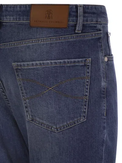 Brunello Cucinelli Five Pocket Leisure Fit Trousers In Lightweight Denim