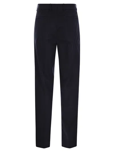 Brunello Cucinelli Straight-leg Cotton-blend Trousers In Black