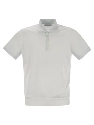 Brunello Cucinelli Men Lightweight Cotton Knit Polo Shirt