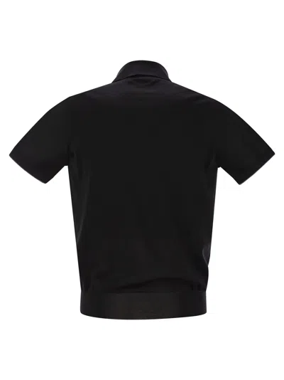 Brunello Cucinelli Men Lightweight Cotton Knit Polo Shirt