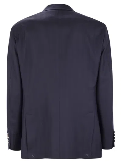 Brunello Cucinelli One And A Half Breasted Deconstructed Jacket In Virgin Wool