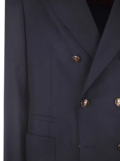Brunello Cucinelli One And A Half Breasted Deconstructed Jacket In Virgin Wool