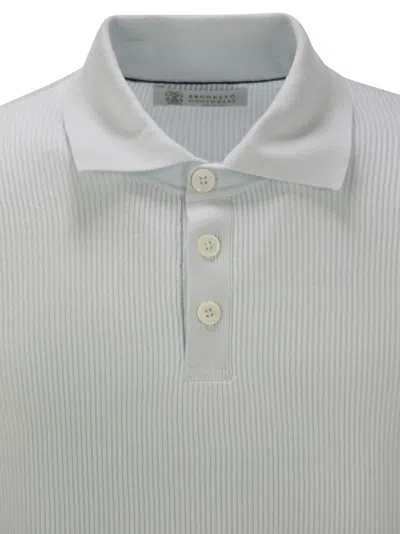 Brunello Cucinelli Men Lightweight Cotton Knit Polo Shirt