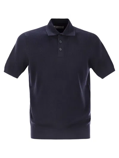 Brunello Cucinelli Men Lightweight Cotton Knit Polo Shirt