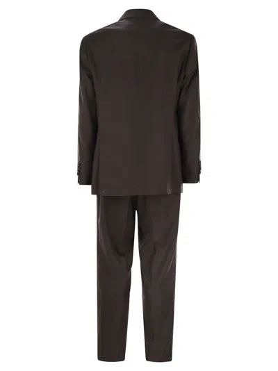 Brunello Cucinelli Men Set With Chest And Half Jacket And Leisure-fit Trousers With Pleats