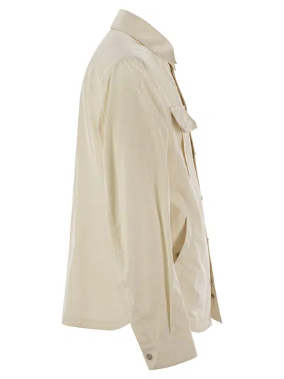 Brunello Cucinelli Men Shirt-style Outerwear Unlined In Water-repellent Microfibre With Heat Tapes