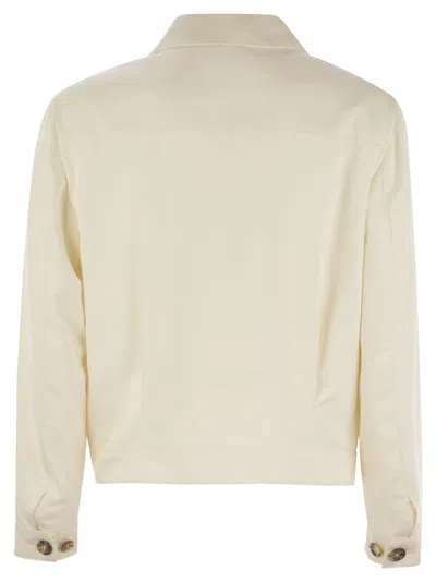 Brunello Cucinelli Silk Outerwear With Patch Pockets For Men