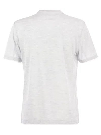 Brunello Cucinelli Men Slim Fit Crew-neck T-shirt In Lightweight Cotton Jersey In Gray