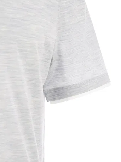 Brunello Cucinelli Men Slim Fit Crew-neck T-shirt In Lightweight Cotton Jersey In Gray