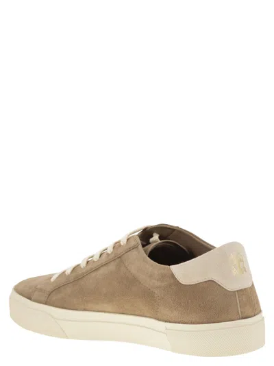 Brunello Cucinelli Suede Sneakers With Contrasting Laces