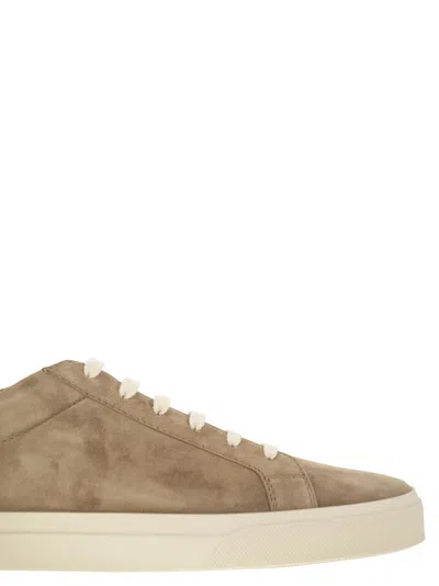 Brunello Cucinelli Suede Sneakers With Contrasting Laces