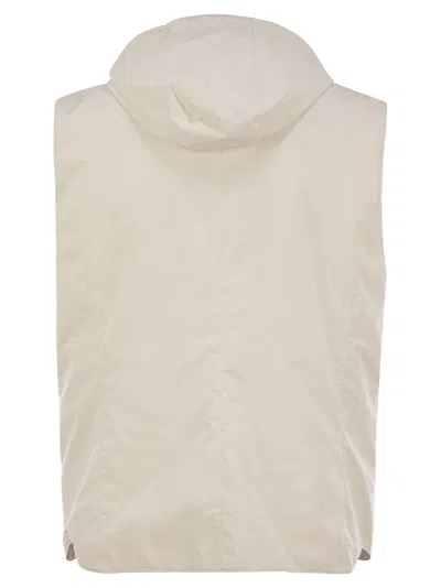 Brunello Cucinelli Water-repellent Microfiber Vest With Thermore® Padding And Detachable Hood