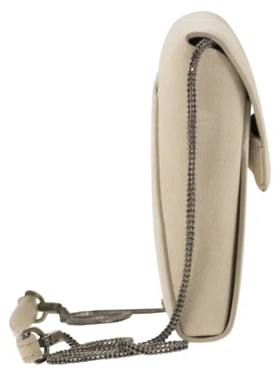 Brunello Cucinelli Women Bc Duo Suede Clutch Bag With Precious Chain