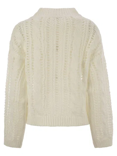 Brunello Cucinelli Lace-knit Sweater