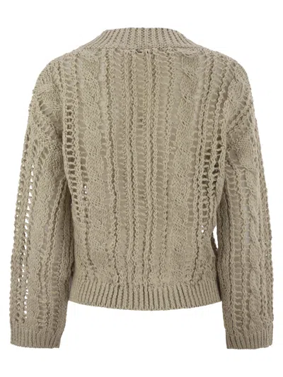 Brunello Cucinelli Women's Cable & Mesh Jute And Cotton Jersey