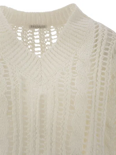 Brunello Cucinelli Lace-knit Sweater